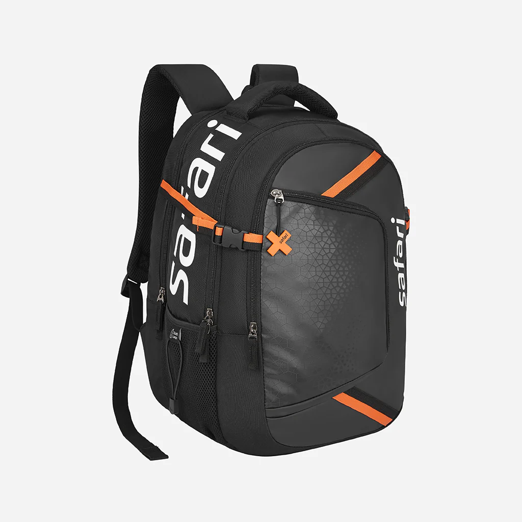 Safari Aero 38L Black School Backpack with Raincover - Image 4
