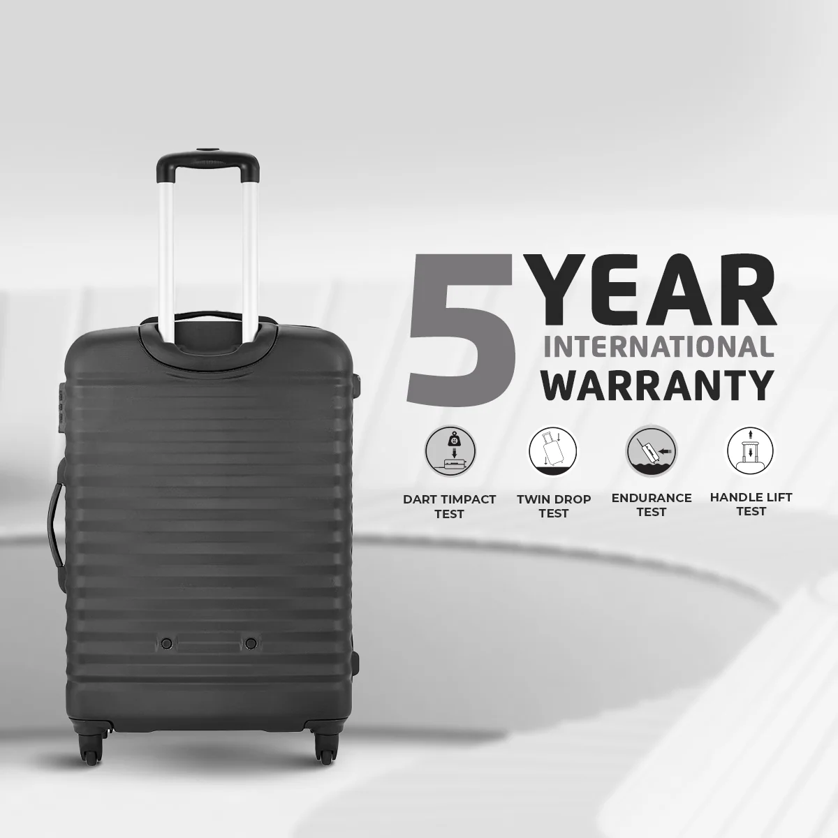 Safari Aerodyne Black Lightweight Trolley Bag with TSA Lock and Airline Compliant Sizing - Image 13
