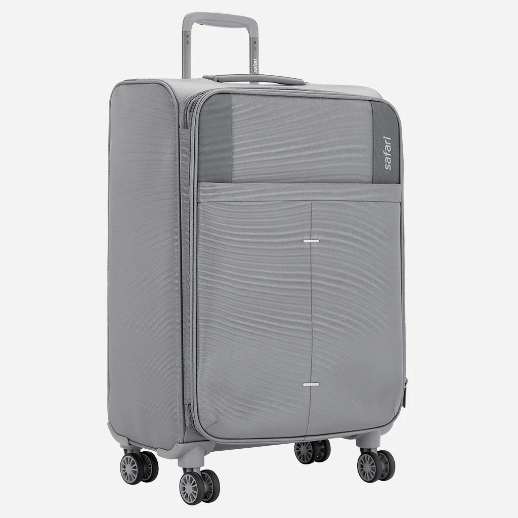 Safari Airpro Set of 2 Grey Lightweight Trolley Bags with 360° Wheels - Image 11