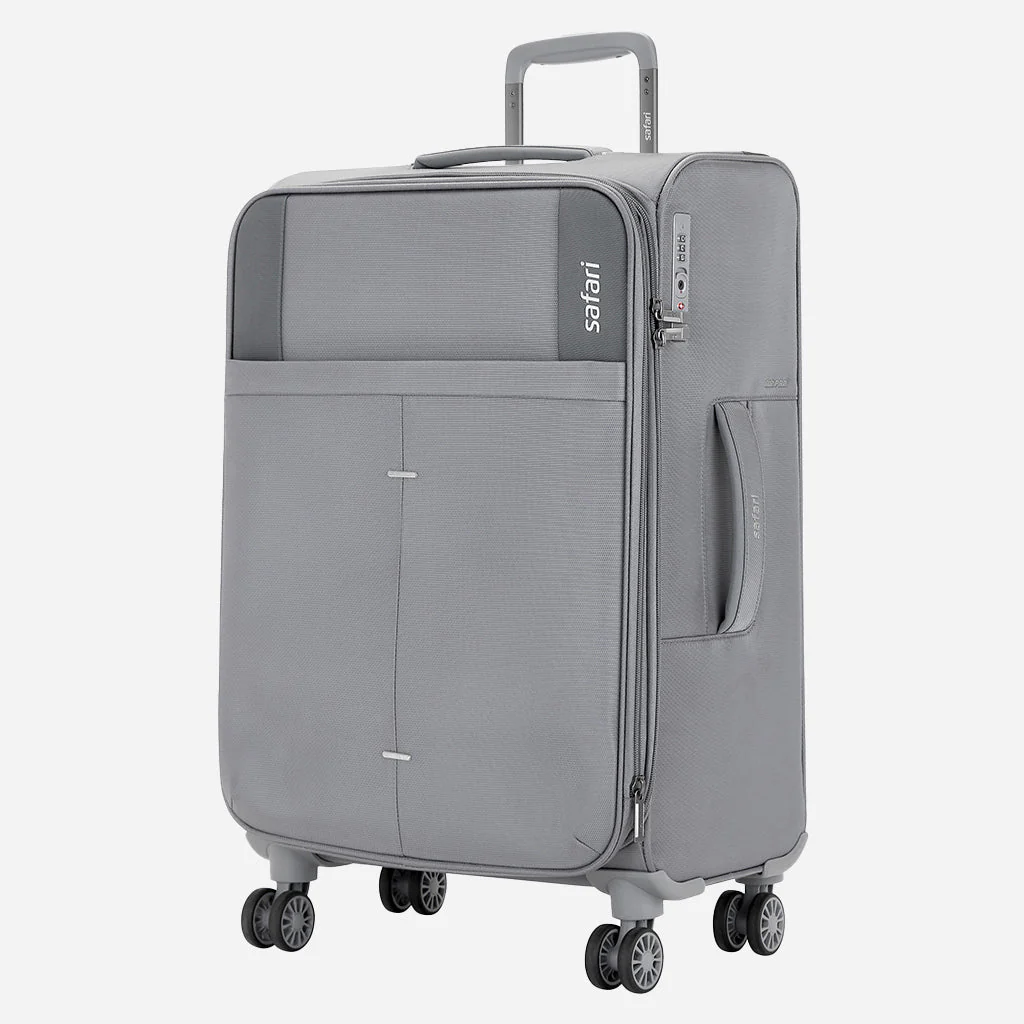 Safari Airpro Set of 2 Grey Lightweight Trolley Bags with 360° Wheels - Image 9