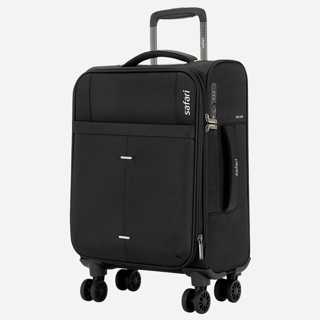Safari Airpro 40% Lighter Black Trolley Bag with Dual Wheels, Detailed interiors and Expander - Image 23