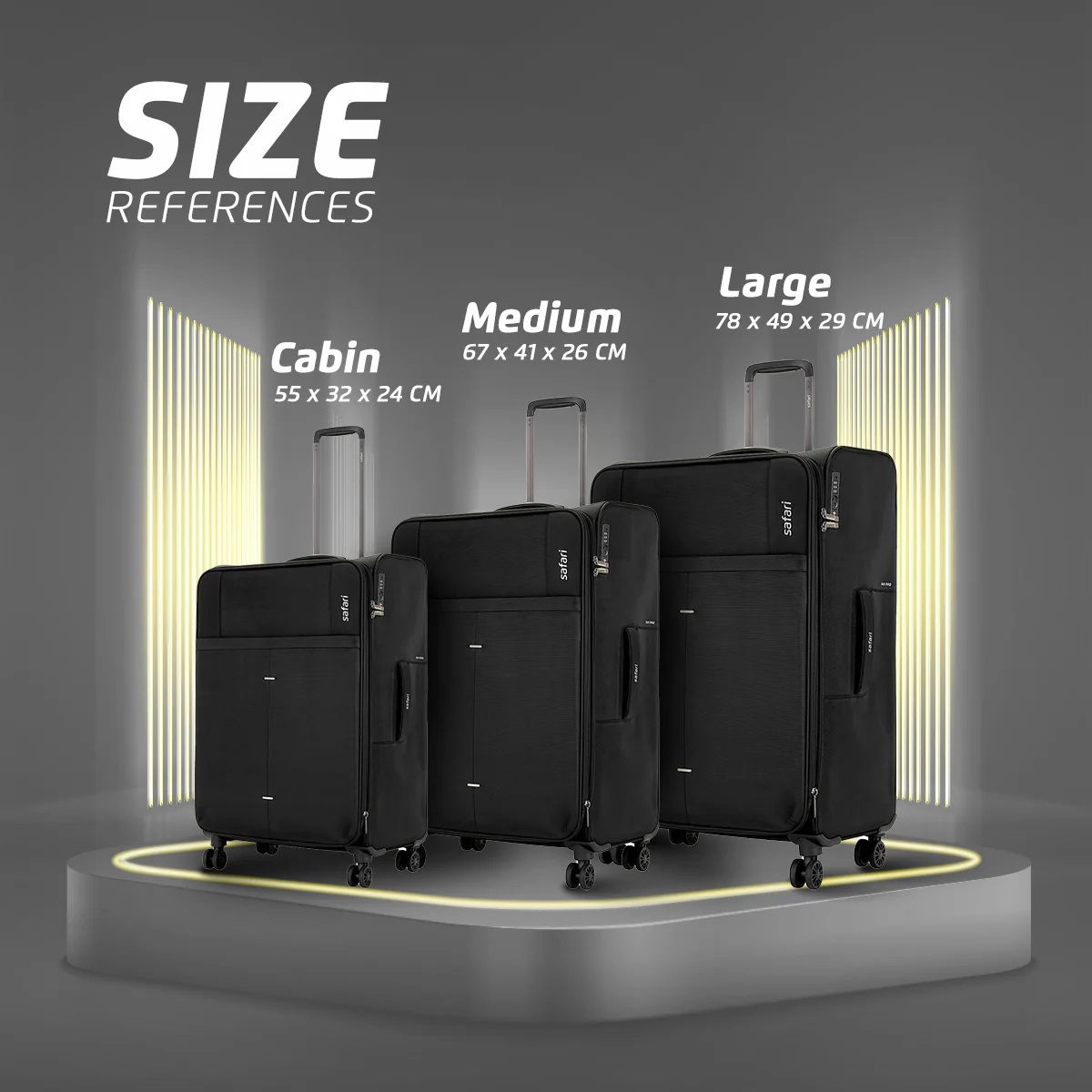 Safari Airpro 40% Lighter Black Trolley Bag with Dual Wheels, Detailed interiors and Expander - Image 7