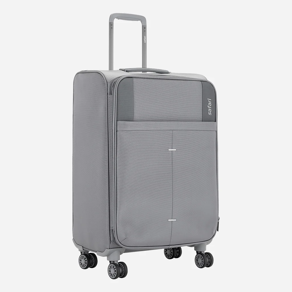 Safari Airpro 40% Lighter Grey Trolley Bag with Dual Wheels, Detailed interiors and Expander - Image 21