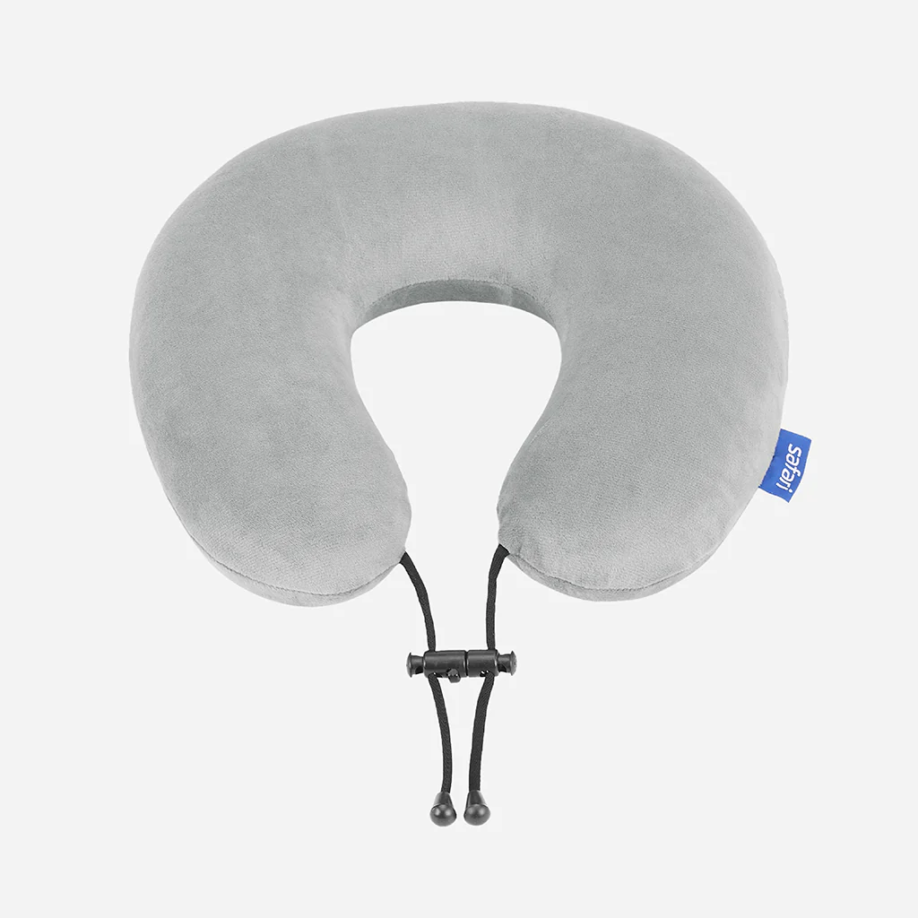 Safari Basic Neck Pillow With Washable Cover - Grey - Image 2