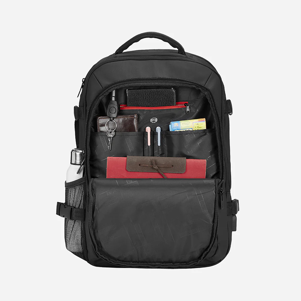 Safari Beyond 28L Black Overnighter Formal Backpack with USB Port - Image 4