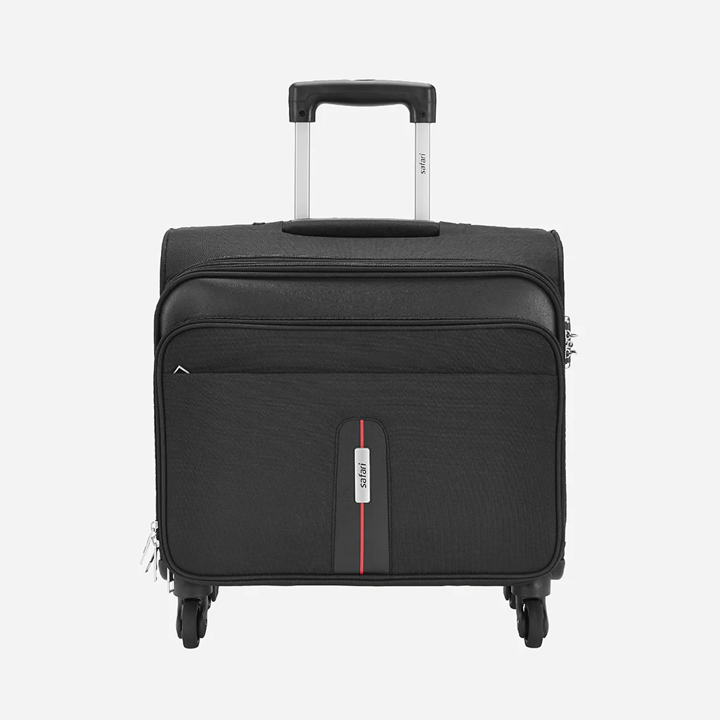 Safari Brighton Black Overnighter Laptop Trolley Bag with Fixed Combination Lock - Image 2