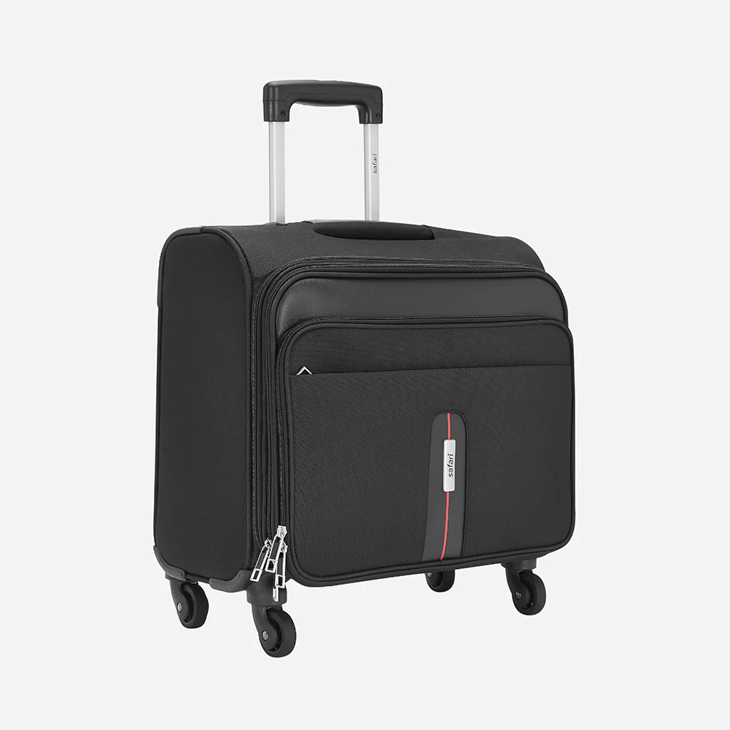 Safari Brighton Black Overnighter Laptop Trolley Bag with Fixed Combination Lock - Image 3