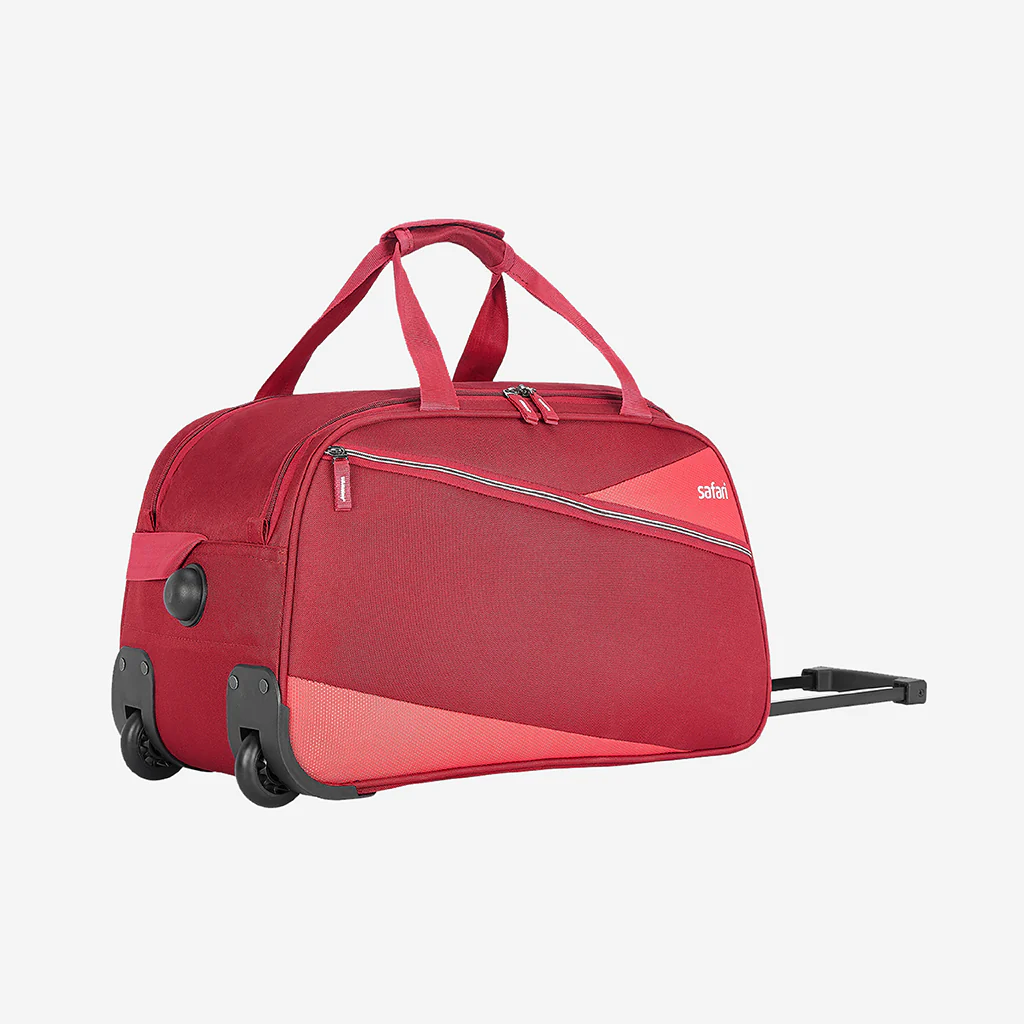 Safari Red Buzz Rolling Duffle Bag With Wheels - Image 10