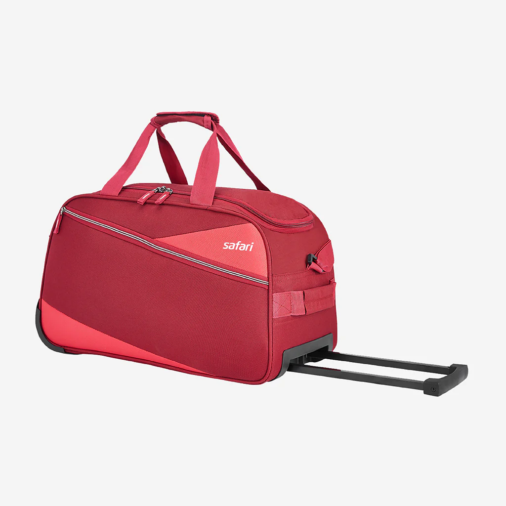 Safari Red Buzz Rolling Duffle Bag With Wheels - Image 13