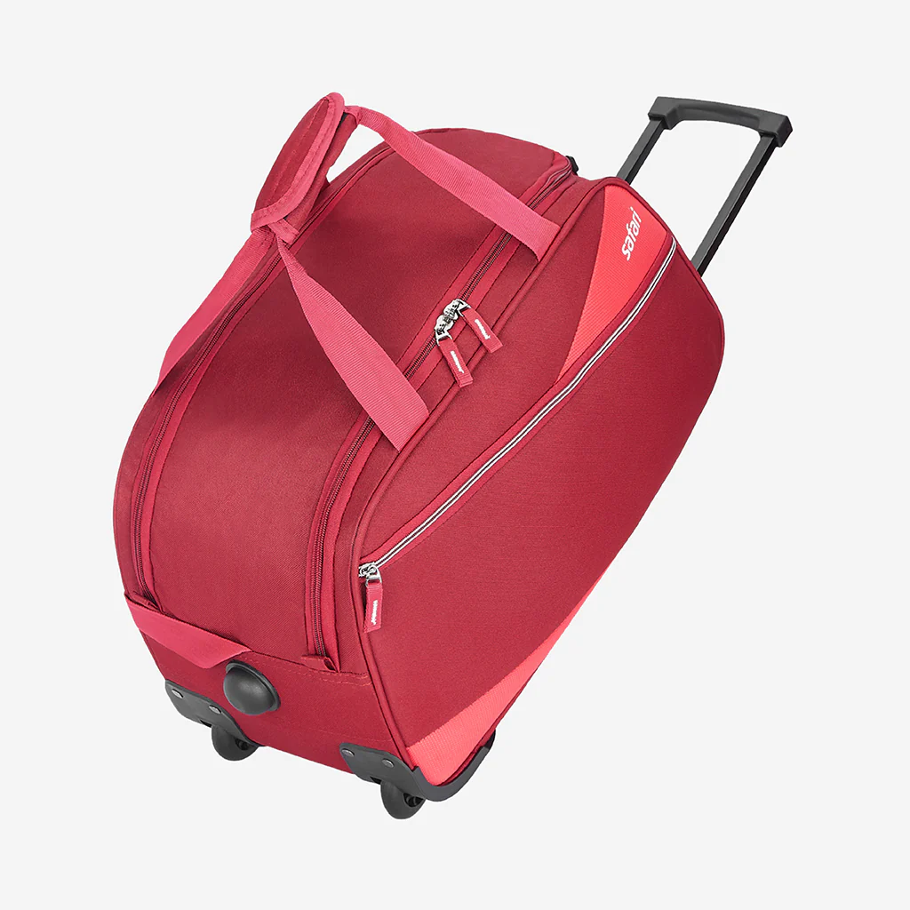 Safari Red Buzz Rolling Duffle Bag With Wheels - Image 15