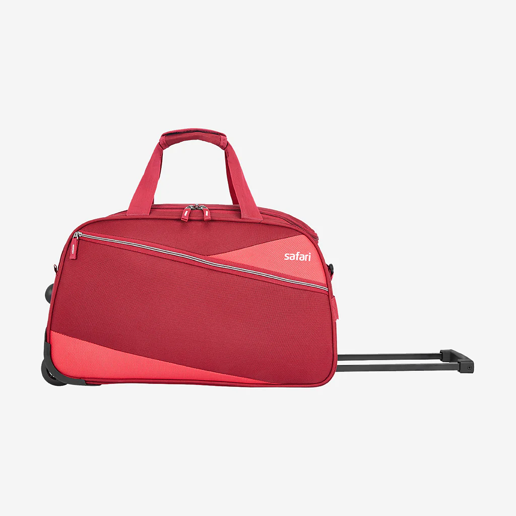 Safari Red Buzz Rolling Duffle Bag With Wheels - Image 4