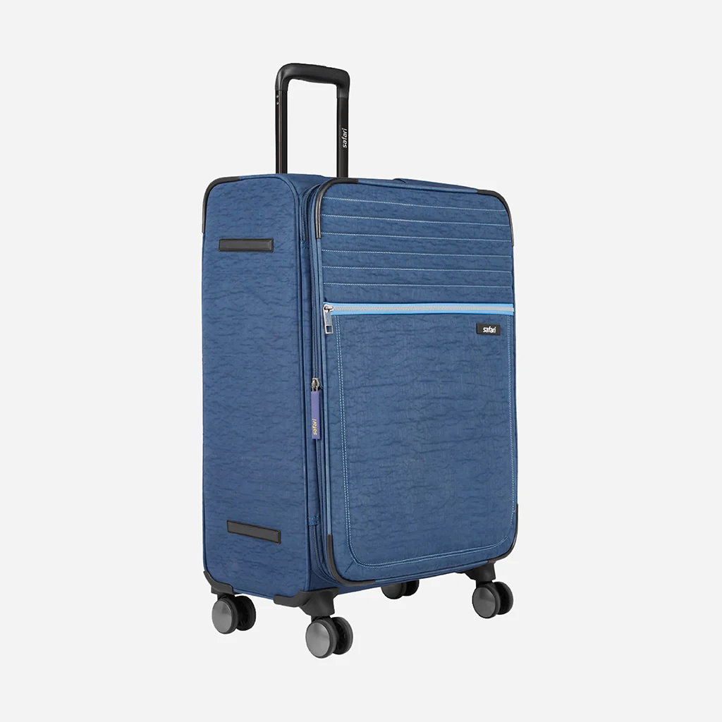Safari Duvet Anti Theft Blue Trolley Bag with Dual Wheels & TSA lock - Image 10