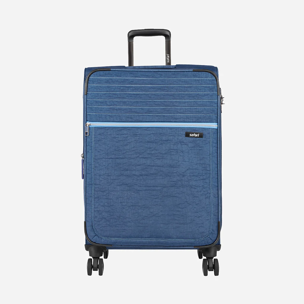 Safari Duvet Anti Theft Blue Trolley Bag with Dual Wheels & TSA lock - Image 16