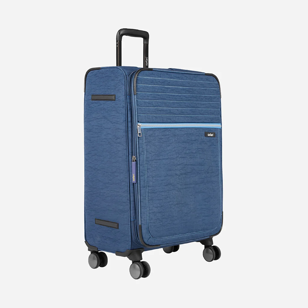 Safari Duvet Anti Theft Blue Trolley Bag with Dual Wheels & TSA lock - Image 17
