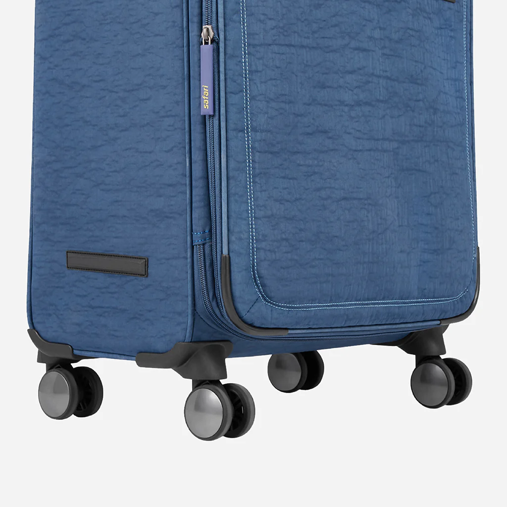 Safari Duvet Anti Theft Blue Trolley Bag with Dual Wheels & TSA lock - Image 6