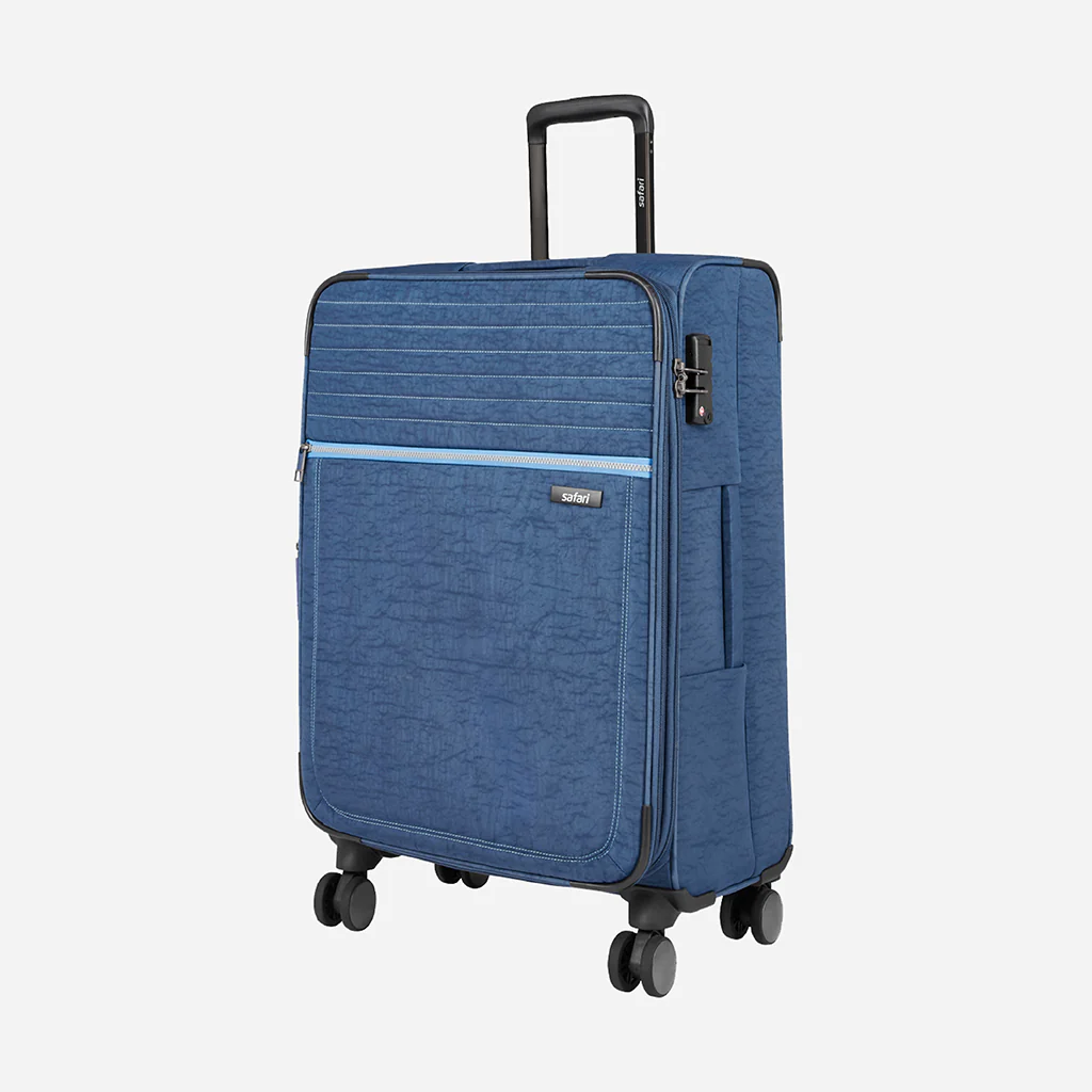 Safari Duvet Anti Theft Blue Trolley Bag with Dual Wheels & TSA lock - Image 8
