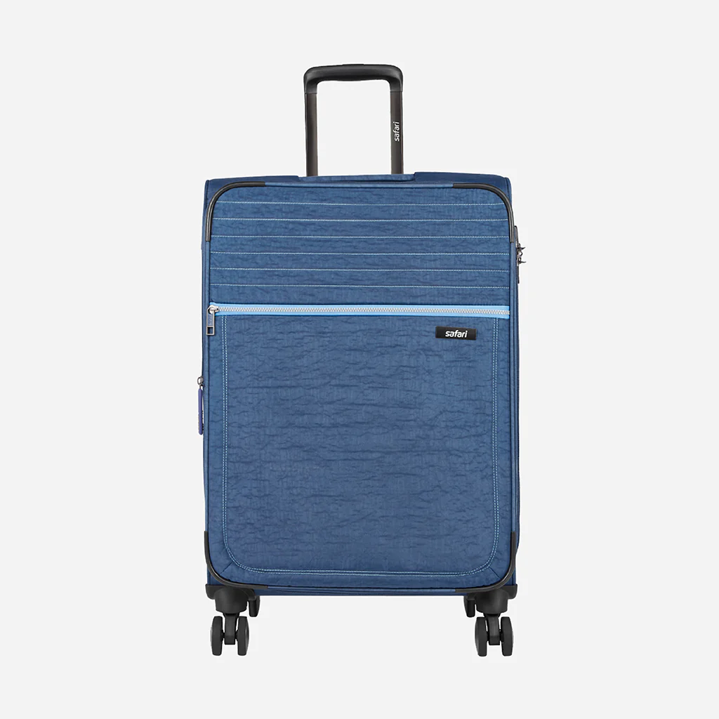 Safari Duvet Anti Theft Blue Trolley Bag with Dual Wheels & TSA lock - Image 9