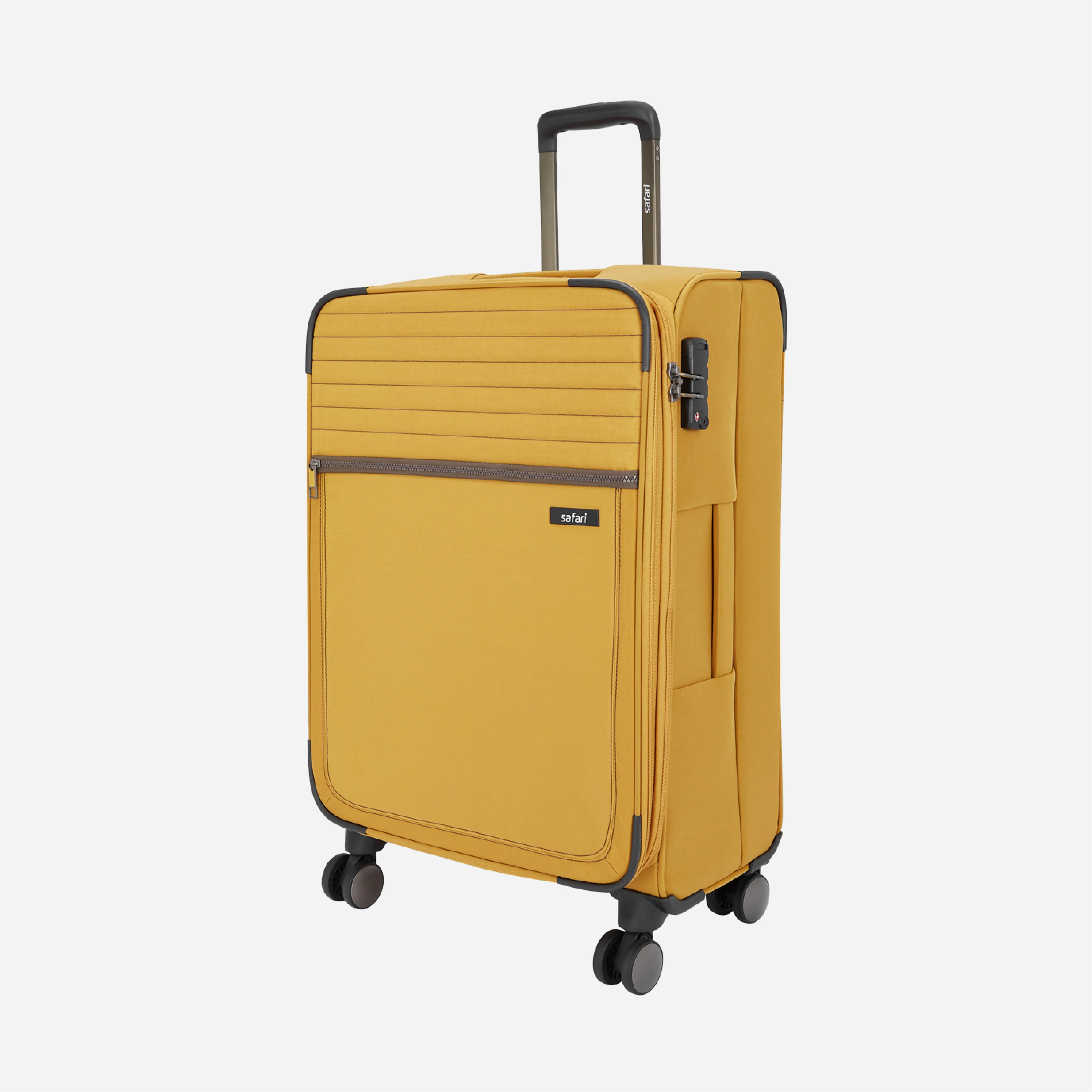 Safari Duvet Yellow Trolley Bag with Dual Wheels & TSA lock - Image 8