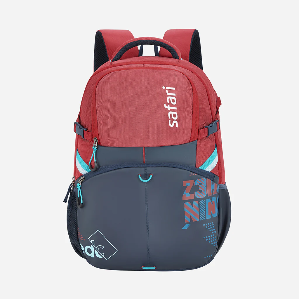 Safari Expand 9 43L Red School Backpack with Easy Access Pockets - Image 2