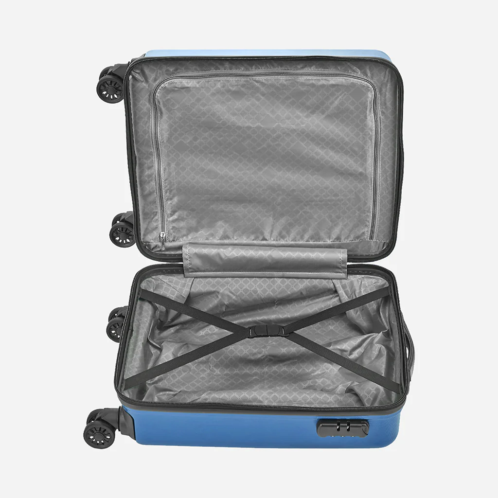 Safari Fiesta Electric Blue Trolley Bag with Dual Wheels - Image 10