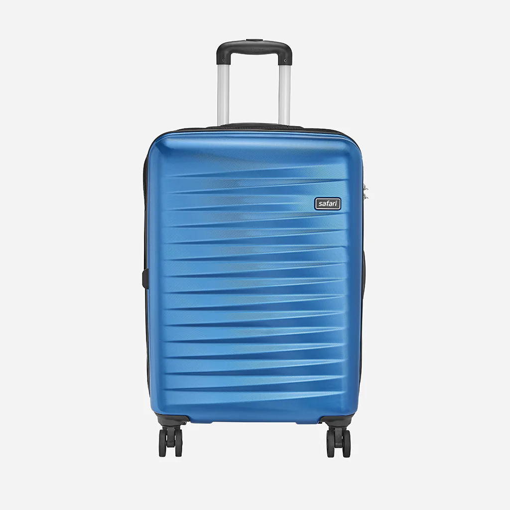 Safari Fiesta Electric Blue Trolley Bag with Dual Wheels - Image 11