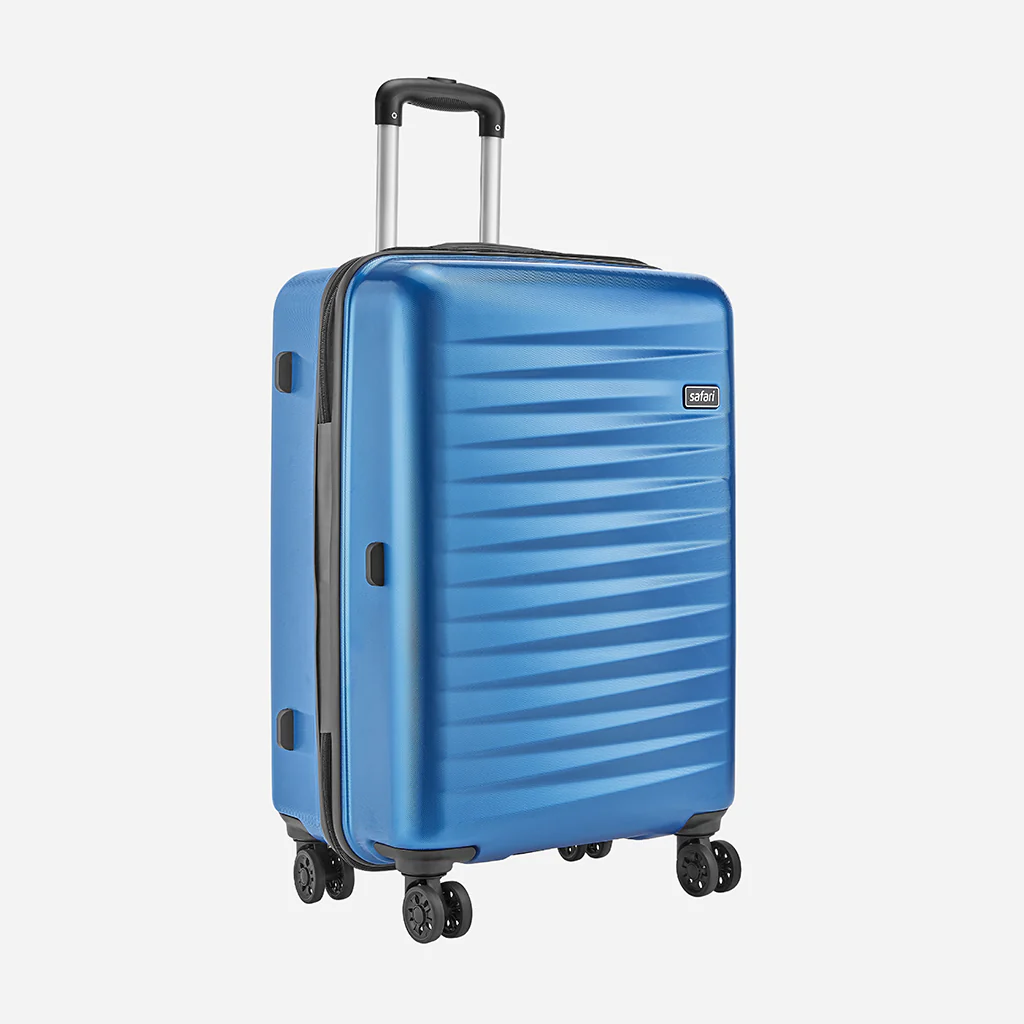 Safari Fiesta Electric Blue Trolley Bag with Dual Wheels - Image 12