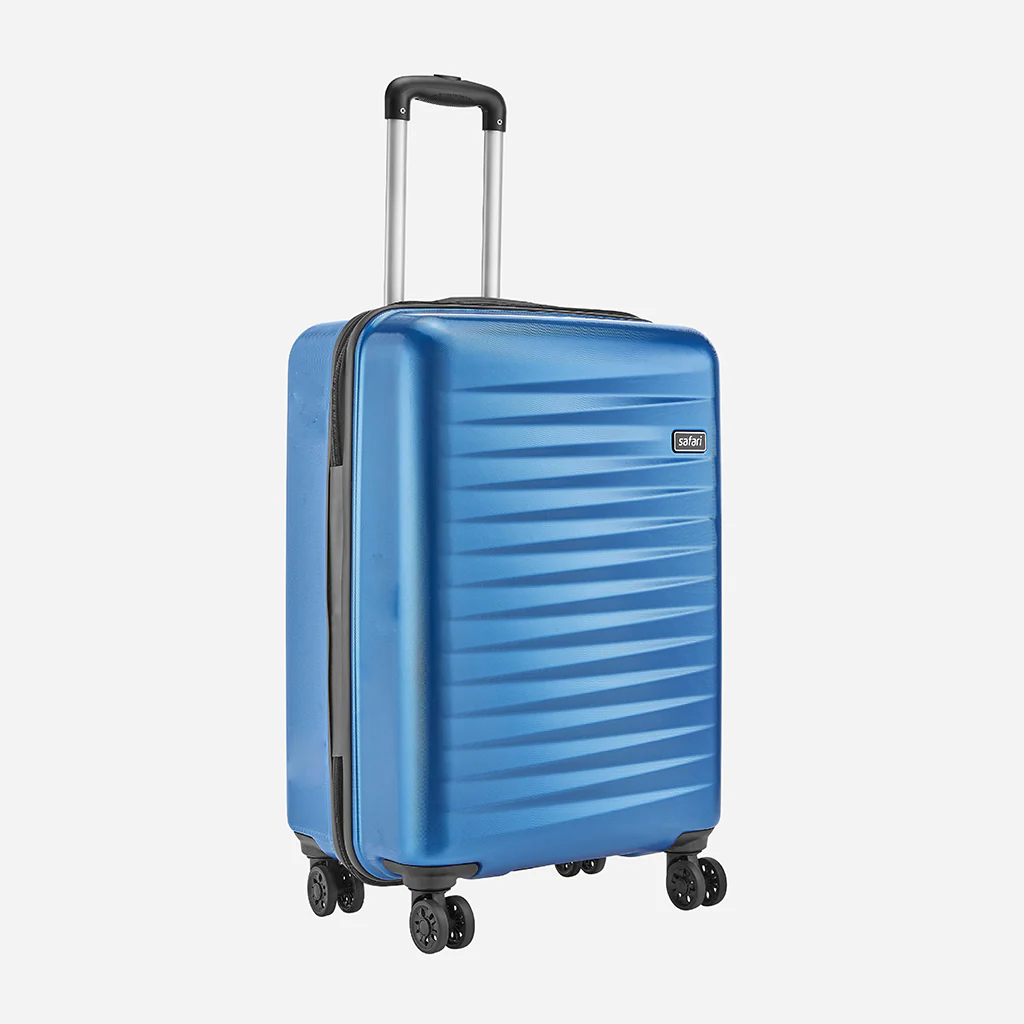 Safari Fiesta Electric Blue Trolley Bag with Dual Wheels - Image 6