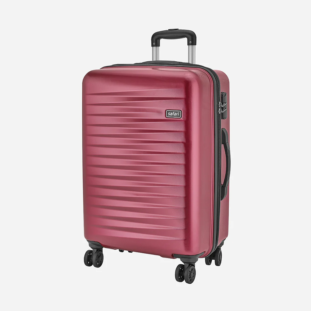 Safari Fiesta Wine Red Trolley Bag with Dual Wheels - Image 3