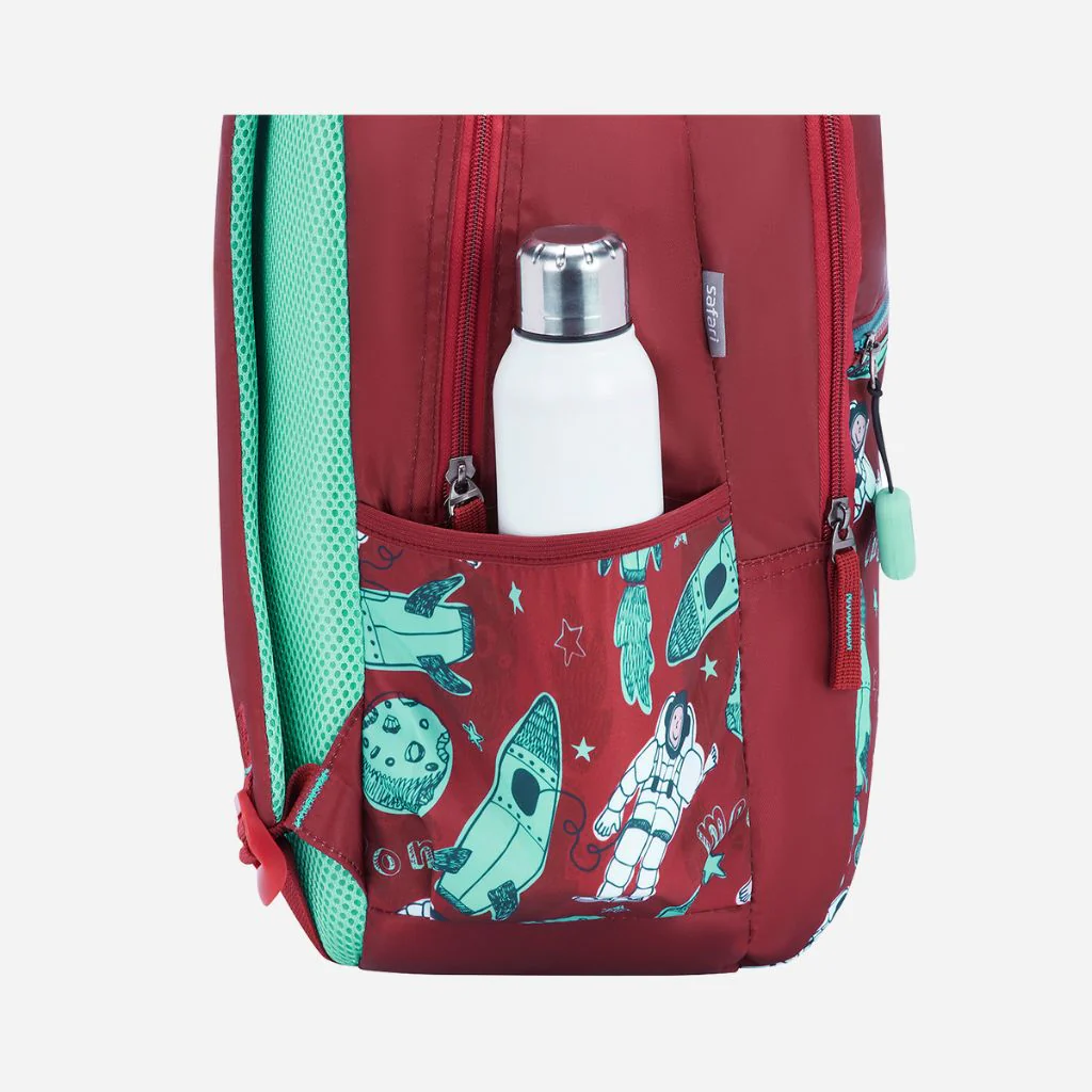 Genius by Safari Astro 23L Red School Backpack with Name Tag - Image 5