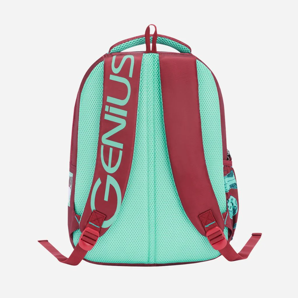 Genius by Safari Astro 23L Red School Backpack with Name Tag - Image 6