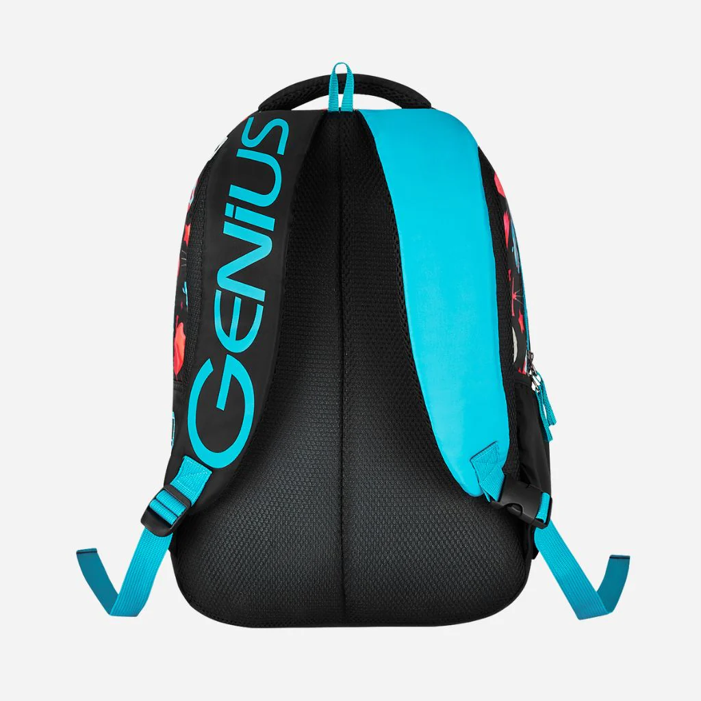 Genius by Safari Comet 27L Black School Backpack with Name Tag - Image 8