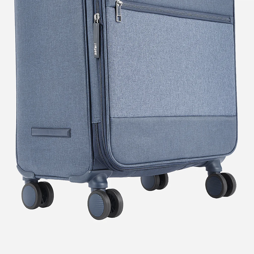 Safari Harmony Blue Trolley Bag with Anti Theft Zipper - Image 13
