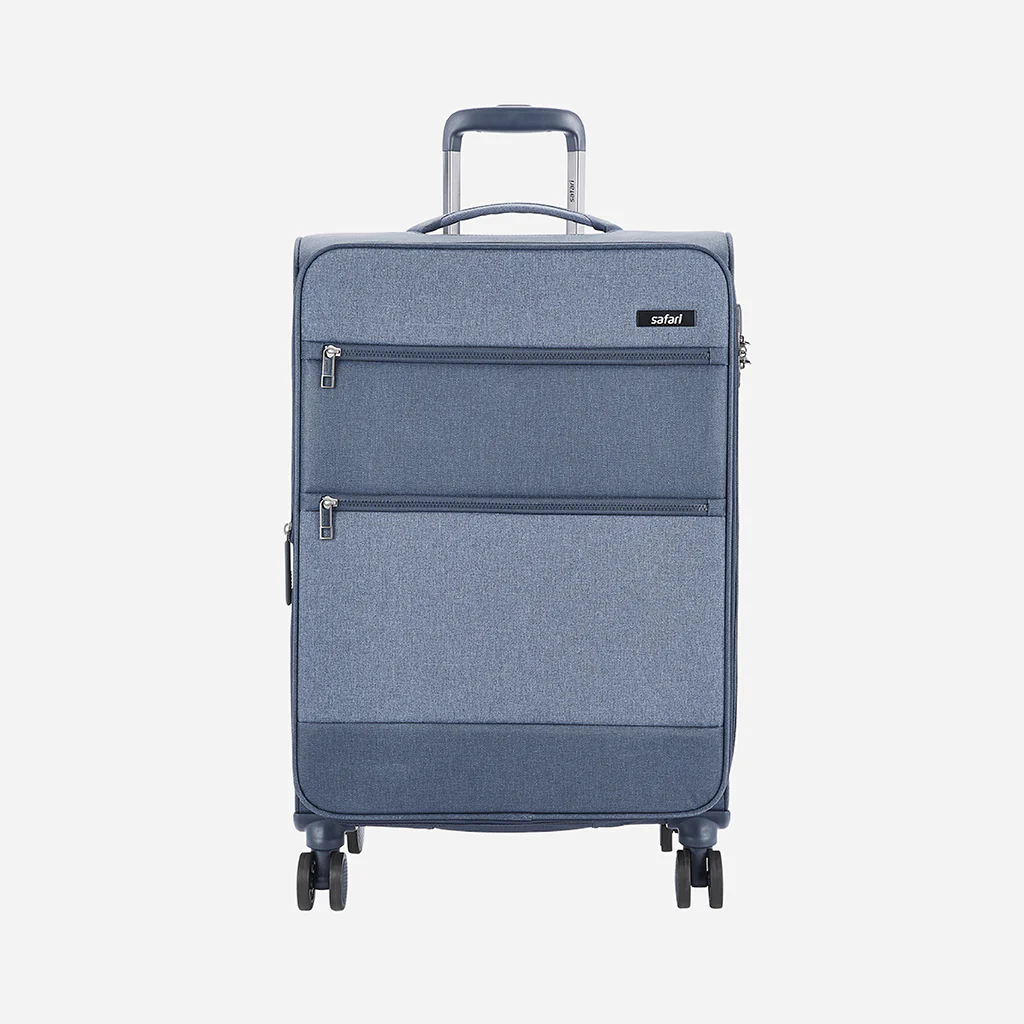 Safari Harmony Blue Trolley Bag with Anti Theft Zipper - Image 16