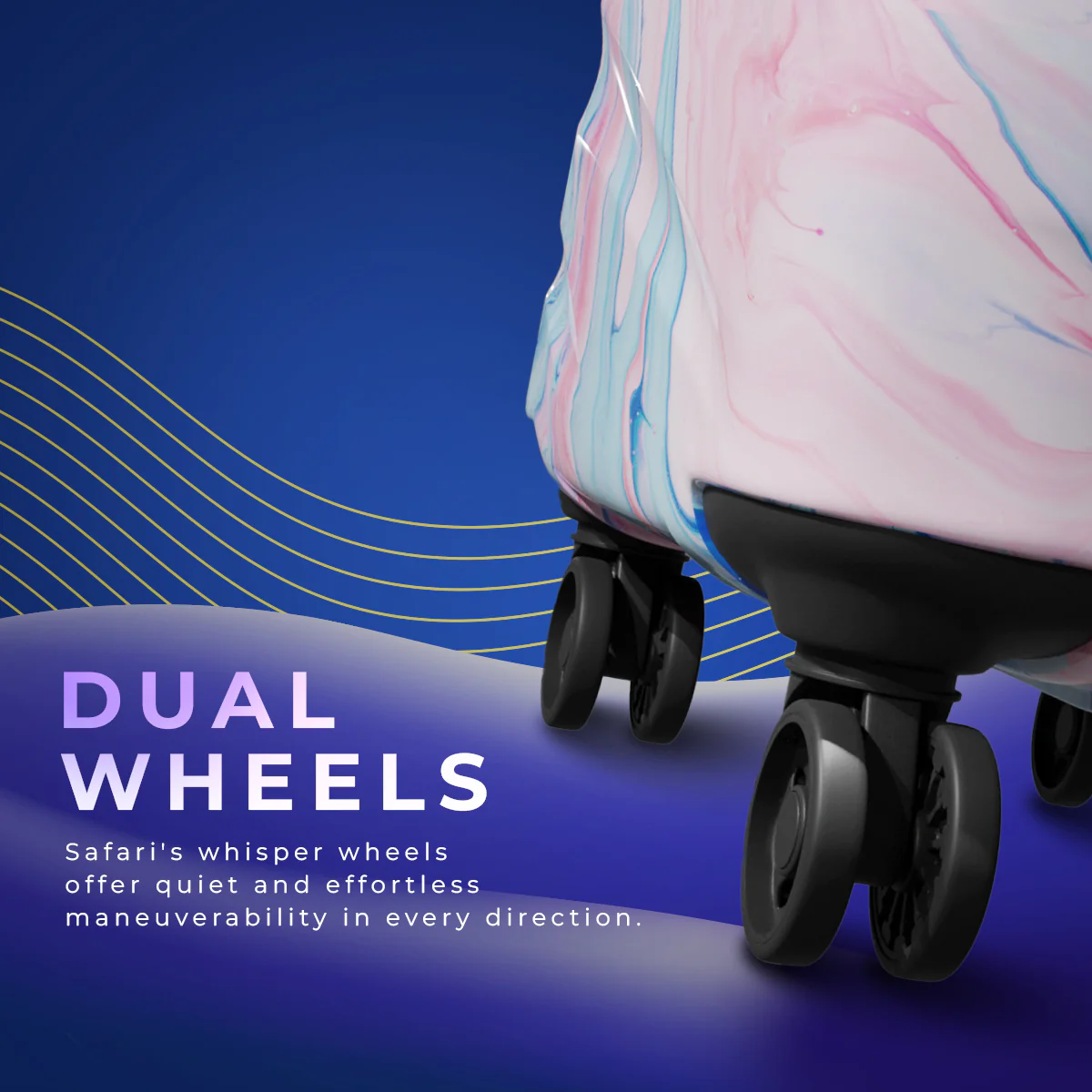 Safari Hue Printed Trolley Bag with Dual Wheels - Image 3