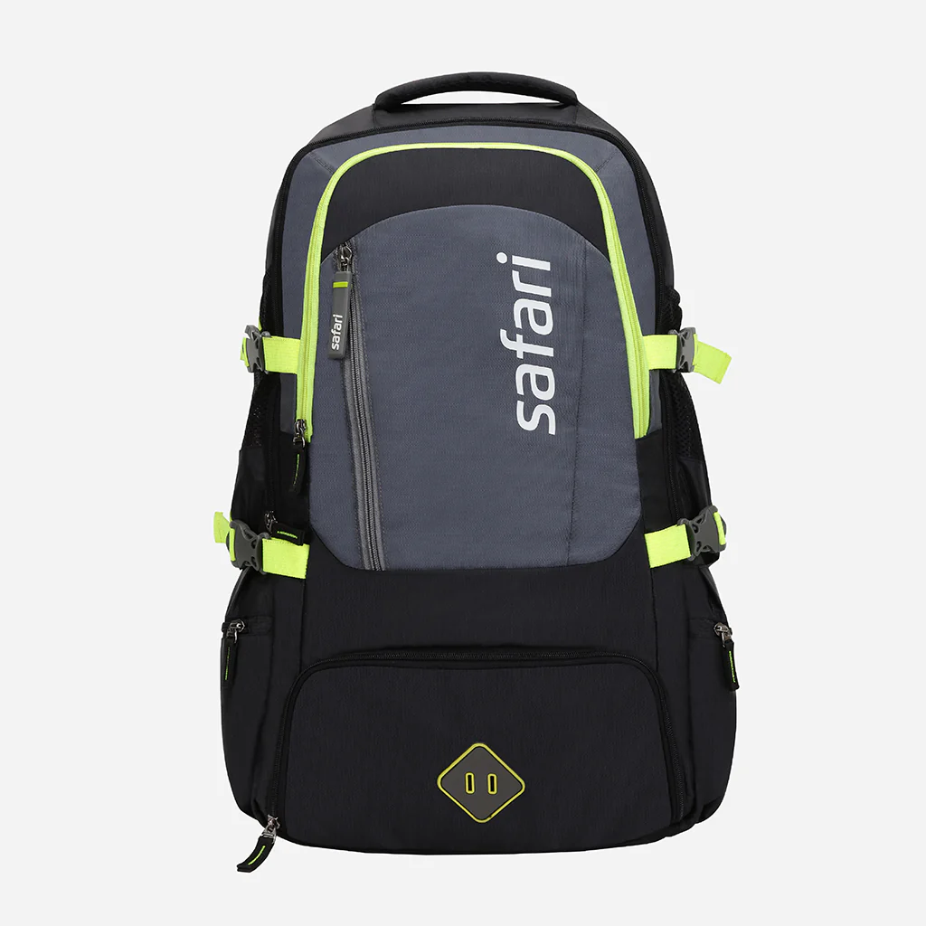 Safari Hulk 60L Black Overnighter Travel Rucksack with Ergonomic Straps & Back Padding - Image 2
