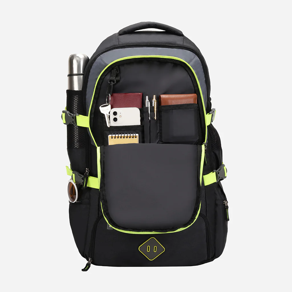 Safari Hulk 60L Black Overnighter Travel Rucksack with Ergonomic Straps & Back Padding - Image 5