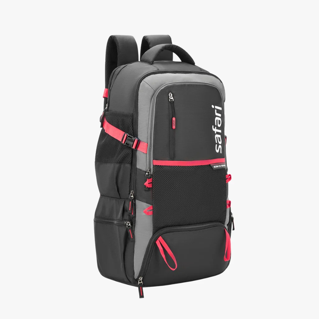 Safari Hunt 60L Overnighter Black Travel Rucksack with Ergonomic Straps & Back Padding - Image 3