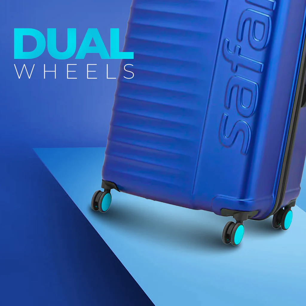 Safari Ignite Blue Anti Theft Trolley Bag with TSA lock and Dual Wheels - Image 16