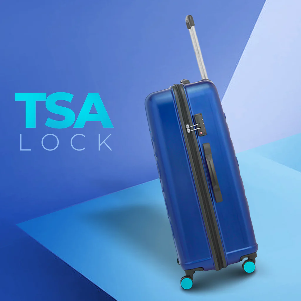 Safari Ignite Blue Anti Theft Trolley Bag with TSA lock and Dual Wheels - Image 18