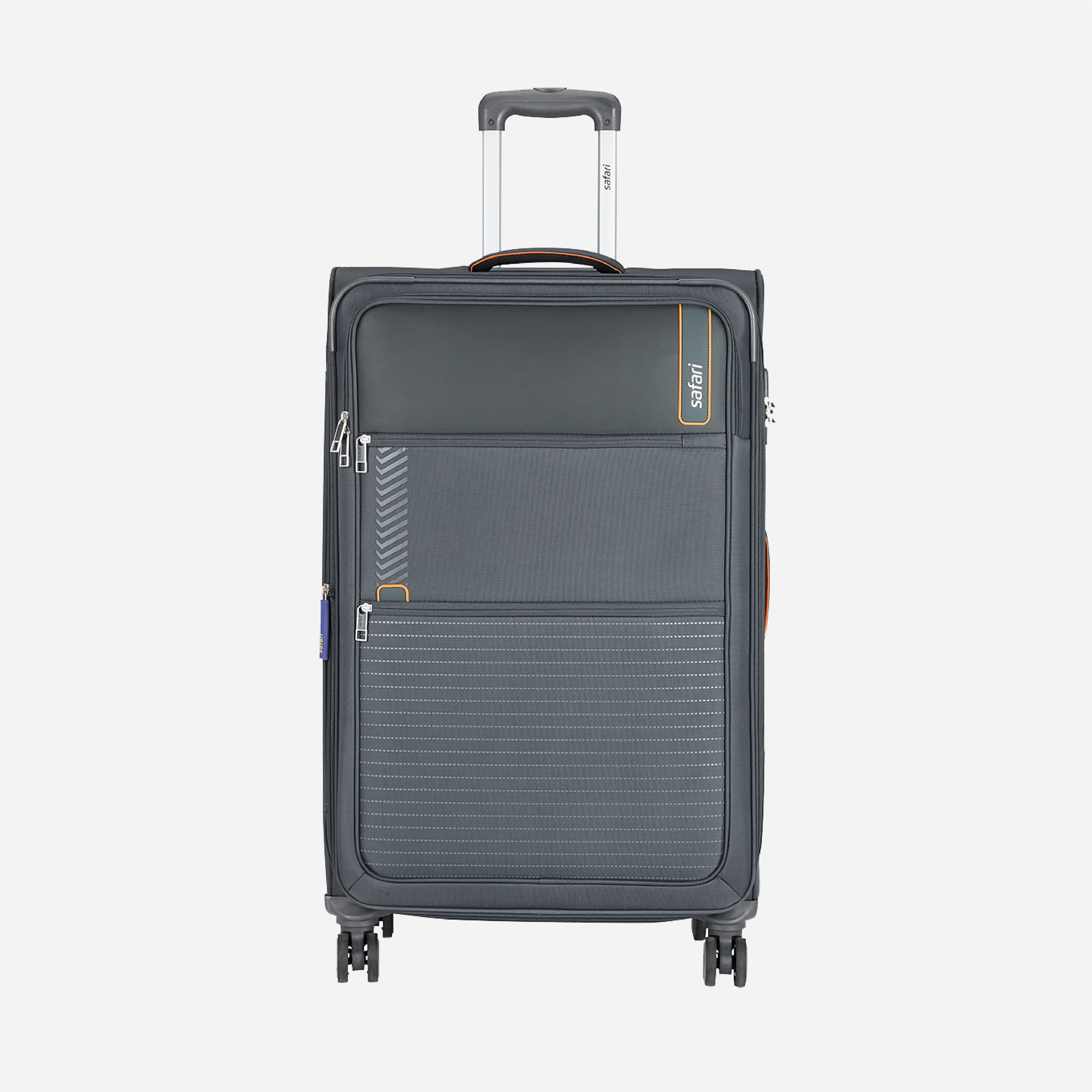 Safari Jetsetter Grey Trolley Bag with Anti Theft Zipper,TSA lock and Dual Wheels - Image 11