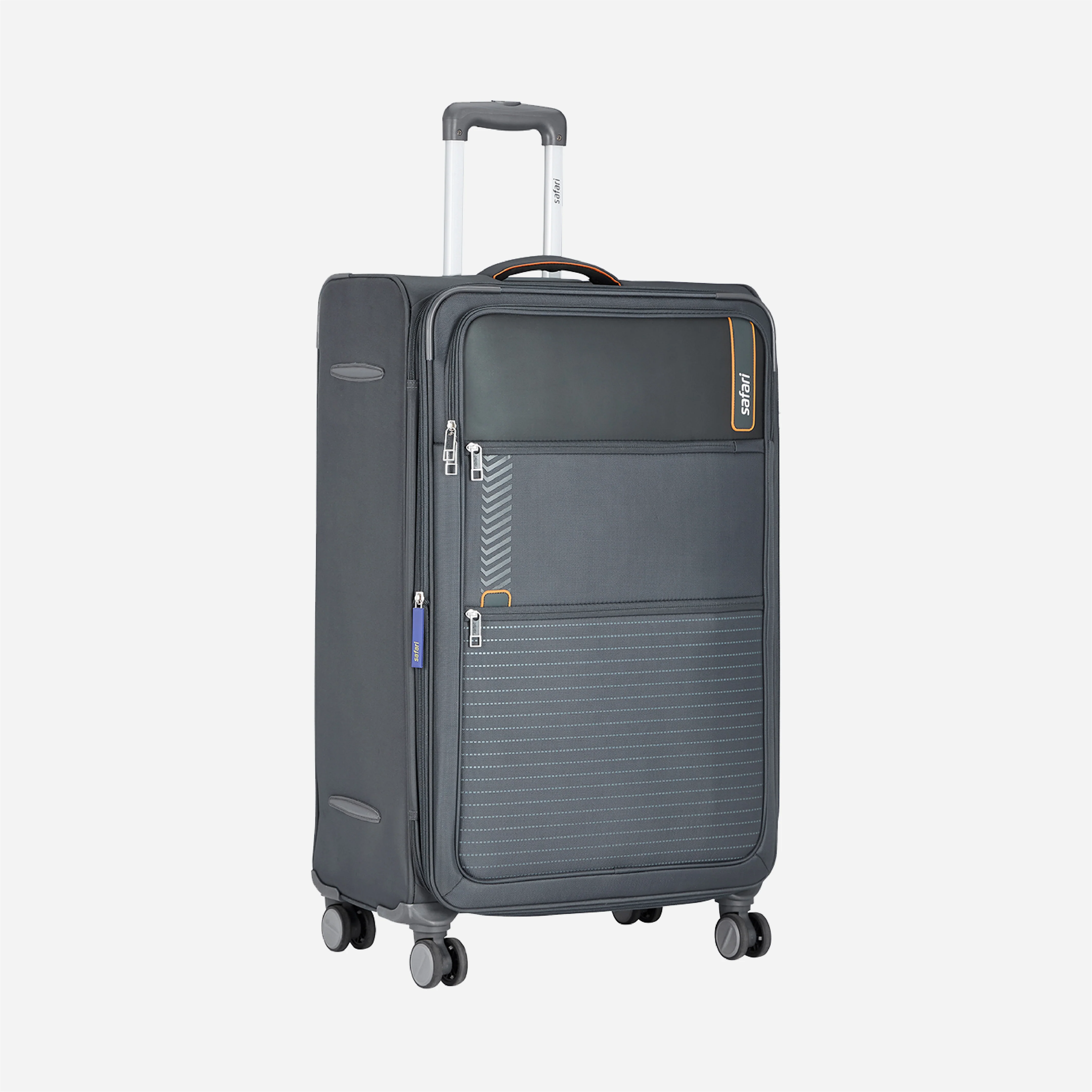 Safari Jetsetter Grey Trolley Bag with Anti Theft Zipper,TSA lock and Dual Wheels - Image 12