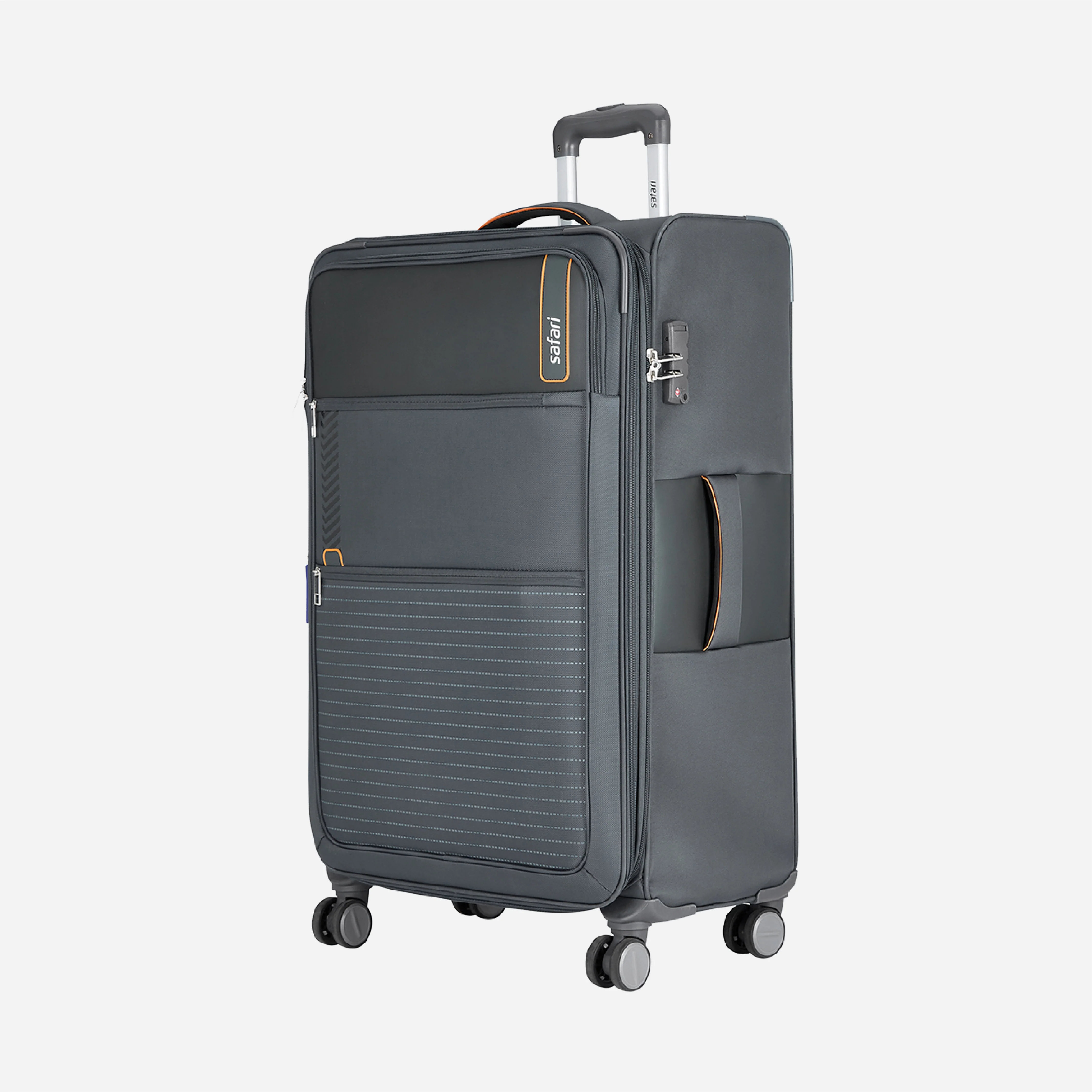 Safari Jetsetter Grey Trolley Bag with Anti Theft Zipper,TSA lock and Dual Wheels - Image 17