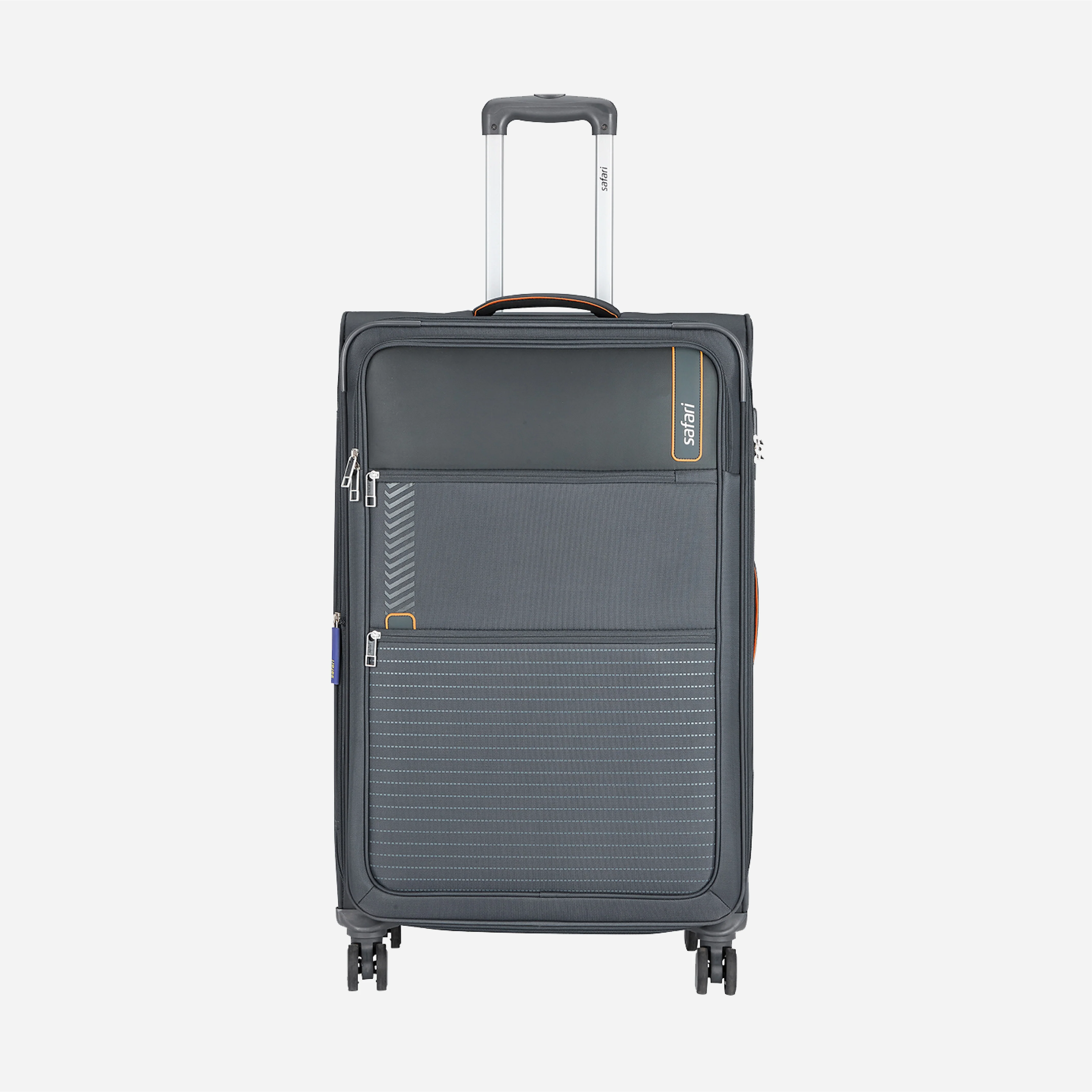 Safari Jetsetter Grey Trolley Bag with Anti Theft Zipper,TSA lock and Dual Wheels - Image 3