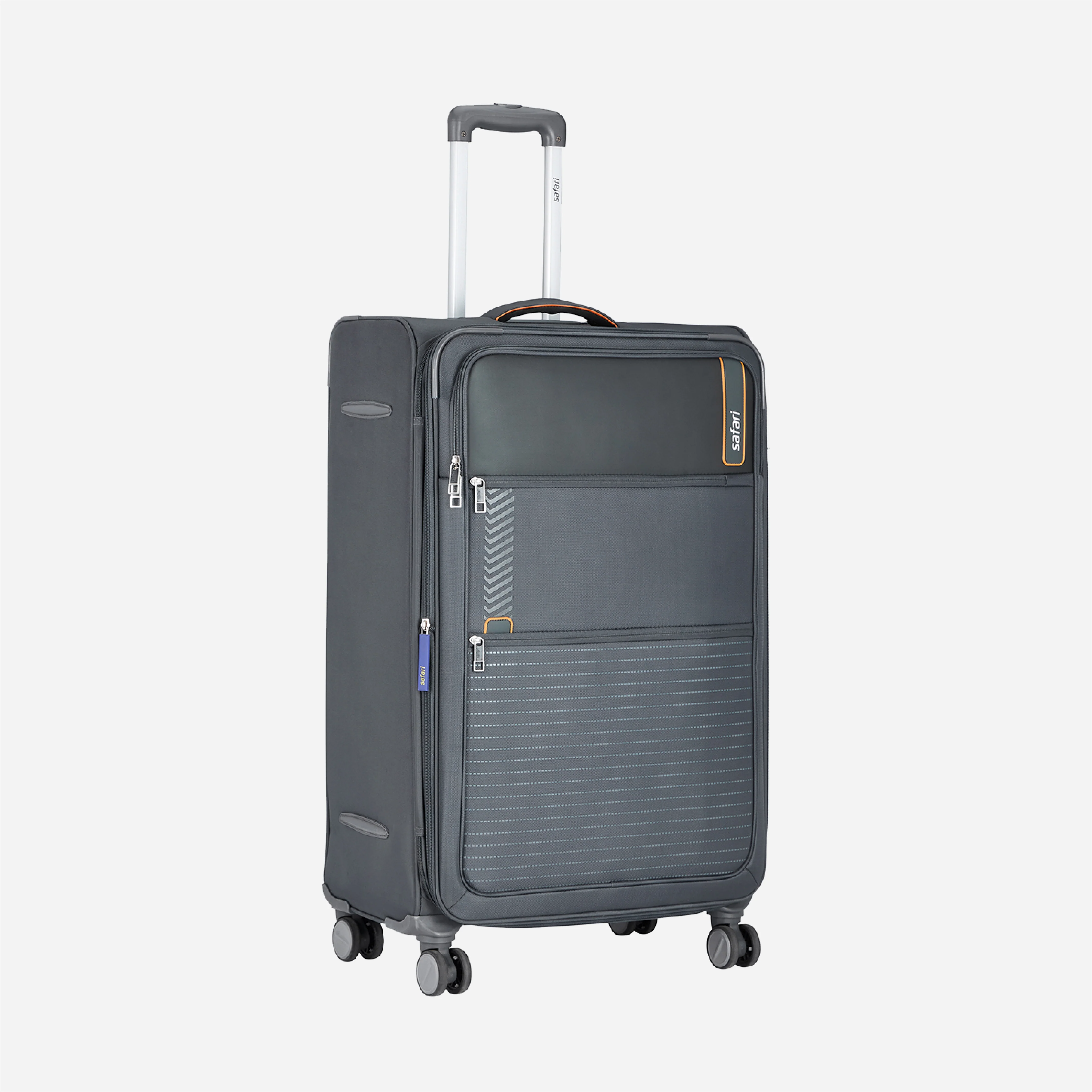 Safari Jetsetter Grey Trolley Bag with Anti Theft Zipper,TSA lock and Dual Wheels - Image 4