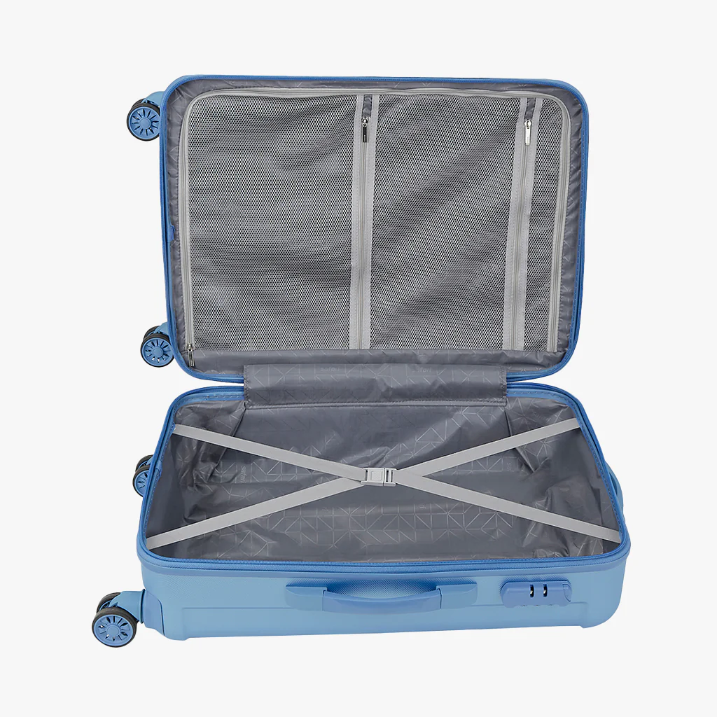 Safari Linea Pearl Blue Trolley Bag with Dual Wheels - Image 15
