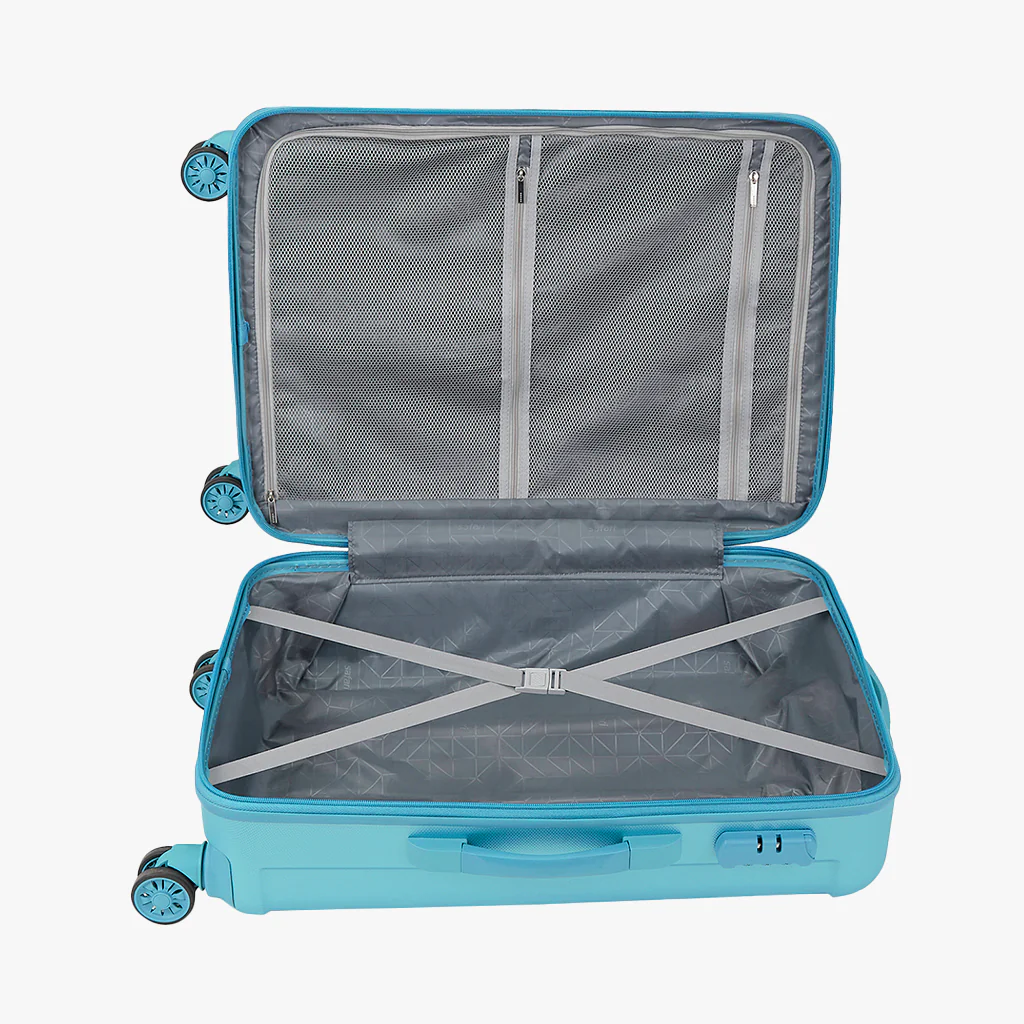 Safari Linea Spearmint Trolley Bag with Dual Wheels & Organised Interiors - Image 15