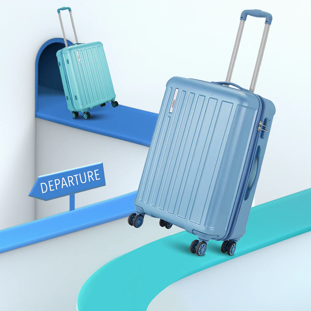 Safari Linea Spearmint Trolley Bag with Dual Wheels & Organised Interiors - Image 35