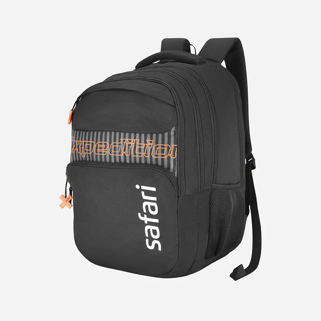Safari Mega 43L Black School Backpack with with Easy Access Pockets