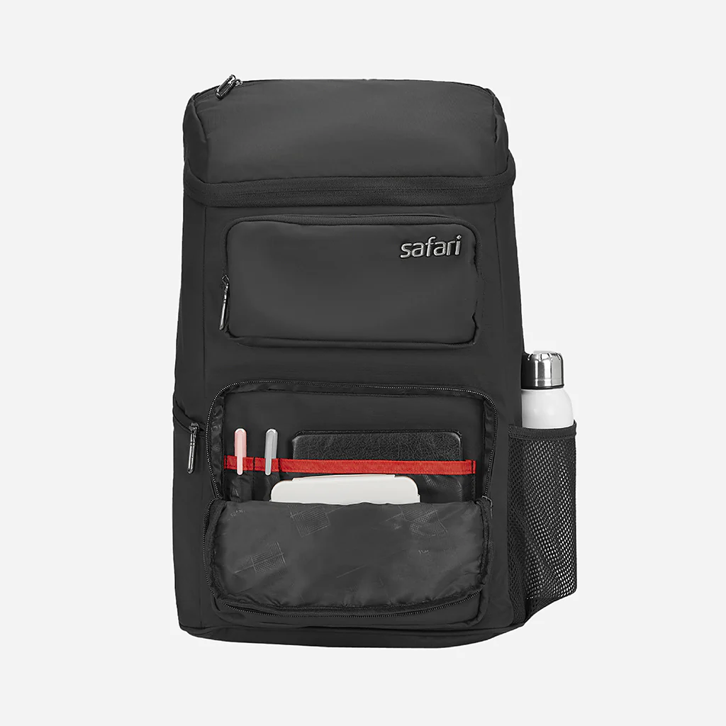 Safari Nomatech 32L Top Opening Black Formal Backpack with Quick Access Pockets and Ergonomic Chest Strap - Image 5
