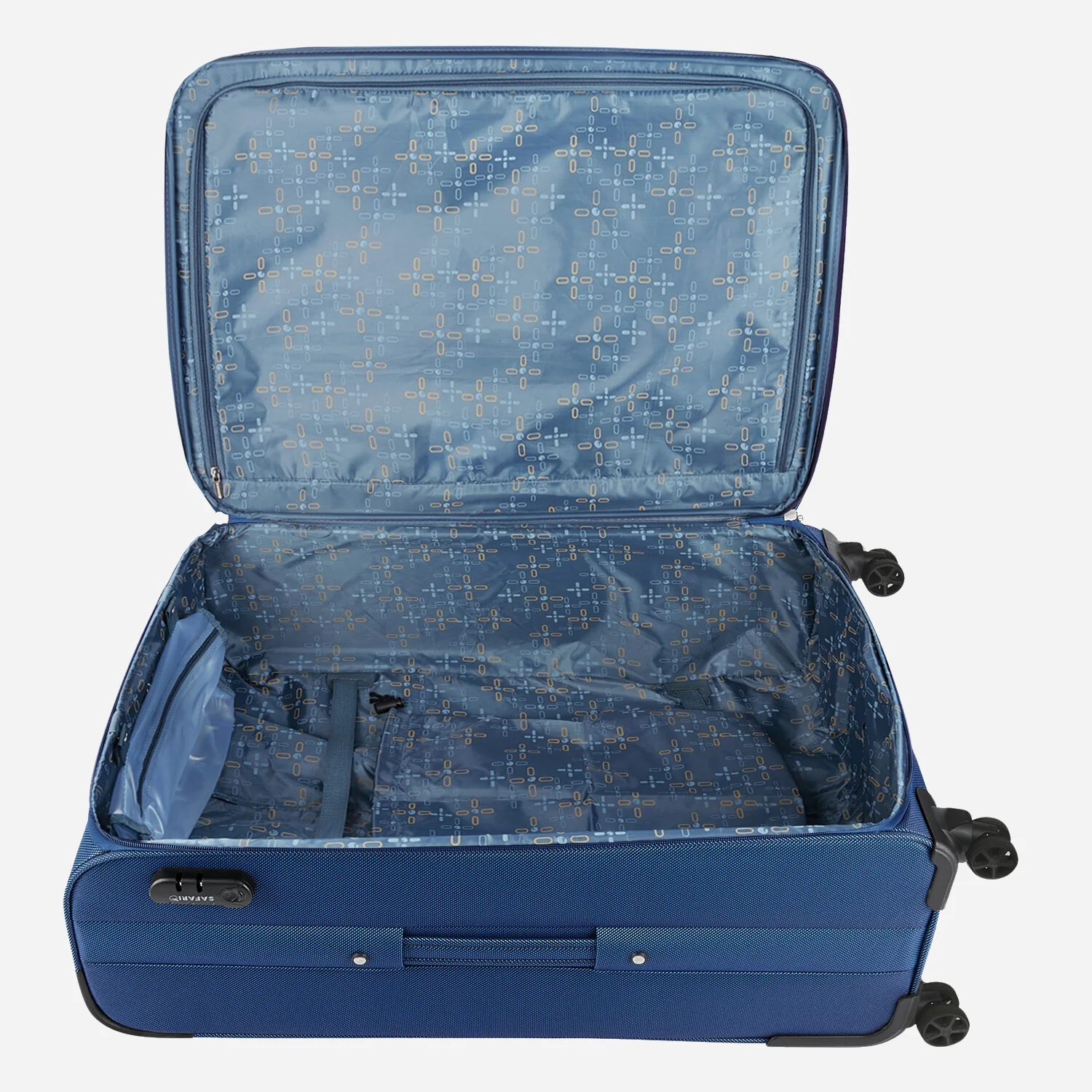 Safari Pergo Superior Blue Trolley Bag with Dual Wheels - Image 5